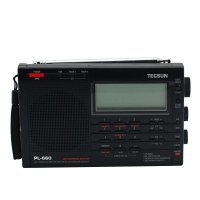 德生(Tecsun) PL-660全波段数字调谐立体声钟控充电德生收音机 黑色