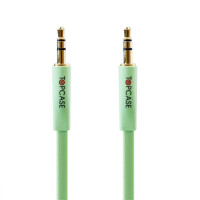 TOPCASE SC01 豪华版 镀金头 DC3.5立体声车载音频线 AUX线公对公音频连接延长线 音箱线 绿色 5米