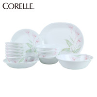 康宁(CORELLE)餐具套装20件套(进口玻璃陶瓷餐具)碗/碟子/盘子餐盘套装百合花色20-LV