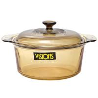 美国康宁晶彩透明锅 VSD-3.5/3.5升 深锅/汤锅/粥锅/琥珀玻璃锅
