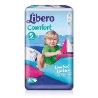 丽贝乐Libero婴儿纸尿裤5号80片【10-16KG】