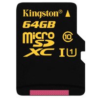 金士顿64G UHS-I U3 Class10(读90写45)TF(MircoSD)存储卡(土豪金)