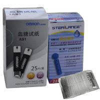 欧姆龙(OMRON)血糖试纸 AS1 25片装 配25支采血针头