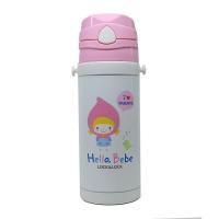 HELLO BEBE真空一键式吸管杯400ml(PINK)