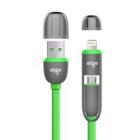 aigo爱国者DL102二合一数据线 宝石绿