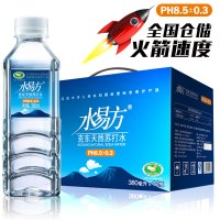 水易方天然苏打水380ml*12瓶 无气弱碱性饮用水矿泉水 礼盒装