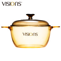 美国康宁(VISIONS)VS25晶彩透明锅2.5L家用玻璃锅砂锅深汤锅炖锅