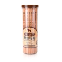 Deli 得力 S907 木世界系列六角笔杆原木2B铅笔/考试专用学生铅笔 50支/桶 S907/2B