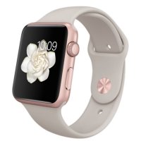 【苏宁自营】苹果(Apple) Apple Watch MLC62ZP/A 42毫米 玫瑰金色铝金属表壳配石色运动表带 智能手表 港版