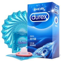 杜蕾斯活力12只装避孕套超薄润滑安全套成人情趣性计生用品