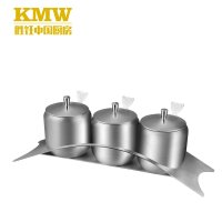 KMW天工精品味具 304不锈钢调味罐套装 创意厨房用品佐料调味盒调味瓶