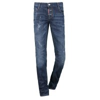 DSQUARED2 蓝色折纹牛仔裤男 8213391017 蓝色 31(2尺4)