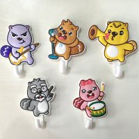 贝瓦可爱创意强力承重挂钩粘钩 强力海绵粘钩套装 5个