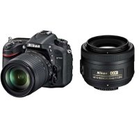 尼康(Nikon) 单反相机 D7100 机身+（18-140mm+35mmF1.8G) 双镜头套装