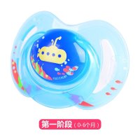 美国nuby/努比 扁椭圆型安抚奶嘴0-6个月婴儿安慰安睡型 蓝色