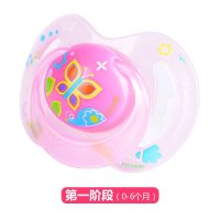 美国nuby/努比 扁椭圆型安抚奶嘴0-6个月婴儿安慰安睡型 粉色