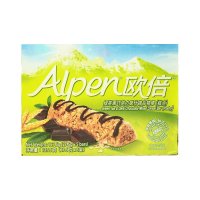 欧倍（Alpen）绿茶黑巧克力味什锦谷物棒 （糕点）5条装 (137.5g)