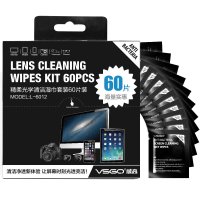 VSGO(威高）L-6012 60片液晶电视电脑笔记本光学擦拭湿巾湿纸 数码清洁类配件镜头布擦屏布