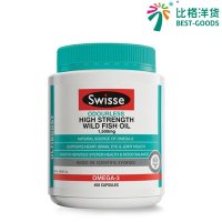 澳洲Swisse瑞思野生鱼油软胶囊 1500mg 400粒 1瓶装 高浓度深海无腥味 搭配卵磷脂 澳大利亚进口