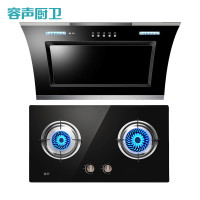 容声厨房两件套厨电套装油烟机RS01HE+燃气灶灶具JZY-Q73-RQ01A玻璃 烟灶套餐（液化气）