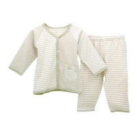 宝艺彩棉婴儿对襟套装 BY5735 绿色 73cm（适合6-9个月）