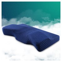暖舒舒家纺枕芯 太空记忆大专利护肩枕 慢回弹记忆枕颈椎枕记忆棉护颈枕头62*34*10/6cm单个（新老包装随机发货） 月光蓝 62*34*10/6cm