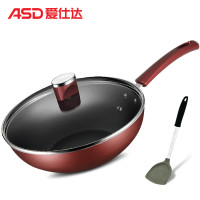 爱仕达（ASD）不粘锅 30CM玛萨拉酒红色少油烟不粘锅平底炒锅炒菜锅CL30A1CWG 送锅铲