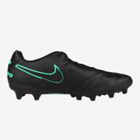 NIKE/耐克 Mens Nike Tiempo Genio Leather II (AG-Pro)足球鞋 黑色/蓝绿色 38