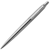 派克PARKER 签字笔 Jotter乔特钢杆白夹凝胶水笔 中性笔 学生办公通用日常书写按动式原子笔0.55mm黑色笔芯 乔特钢杆白夹凝胶水笔