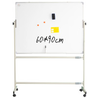 齐富(QIFU)AS6090双面磁性支架式白板 家用教学白板 会议白板 可移动白板 白班 写字板 支架式会议教学写字展板