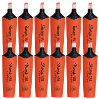 Sharpie 锐意荧光笔透明式笔头橙色12支纸盒装 橙色