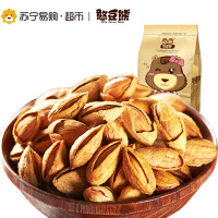 【苏宁超市】 憨豆熊 坚果零食 干果炒货巴旦木120g 休闲食品 带壳