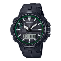 卡西欧(CASIO)手表PROTREK系列太阳能电波登山户外登山运动男表PRW-S6100Y-1 黑色