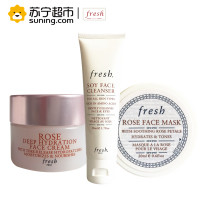 馥蕾诗(FRESH)护肤套大豆精萃卸妆洁面凝露50ml+玫瑰保湿面膜20ml+玫瑰润泽密集保湿面霜7ml