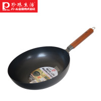 珍珠生活（PEARL LIFE）铁锅炒锅GP-138双面凹凸高纯铁轻韧不易粘炒锅日本进口30cm