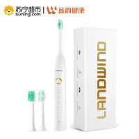 蓝韵 电动牙刷成人家用震动充电式 自动超声波软毛牙刷情侣款 洁面刷二合一 白色
