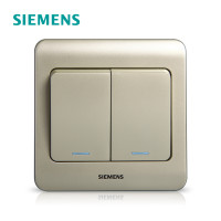 西门子(SIEMENS)开关插座 远景金棕系列二开双控带荧光5TA01171CC133 金棕 二开双控