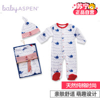 BabyAspen 航海家婴儿连体衣 新生儿睡衣 0-6个月 白色 M