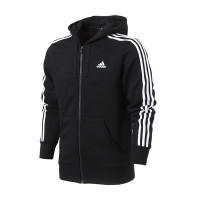Adidas/阿迪达斯 男装 运动服休闲连帽夹克外套运动服常规款短款 B47368 S 黑色