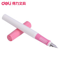 得力(deli)S686EF学生矫姿钢笔 粉色 EF明尖钢笔墨水笔 学生练字钢笔套装 礼品笔 签字笔 学生文具 办公书写 粉色