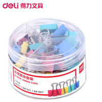 得力(deli)8520 多规格组合装彩色长尾夹 50只/筒 2筒