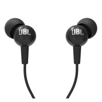 JBL C100S 入耳式运动耳机 通话带麦线控音乐跑步耳机 耳塞 黑色