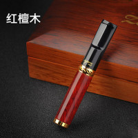 Zobo正牌烟嘴 檀木质过滤嘴循环型可清洗过滤器嘴装香菸烟具礼盒 红檀木-木质礼盒