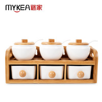 釉下环保原手工陶瓷彩绘系列调味罐J1704149-2