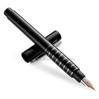 凌美(LAMY)钢笔墨水笔优雅系列黑杆镀铑环手握14K金笔F尖 黑色