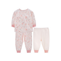 苏宁自营 婴姿坊女童和袍套装 52-66cm 0-6个月 粉红 59cm
