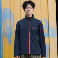 探路者(TOREAD) 软壳衣新款男子防风保暖越野徒步外套HAEF91021 藏蓝 M