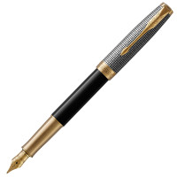 派克(PARKER)新品卓尔光影格纹金夹墨水笔 钢笔