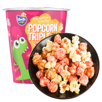韩国进口 德拉达（Darda） 杯装草莓、焦糖、黄油味达爆米花（膨化食品）45g