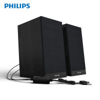 飞利浦（PHILIPS） 台式电脑音箱低音炮多媒体HIFI音响 黑色